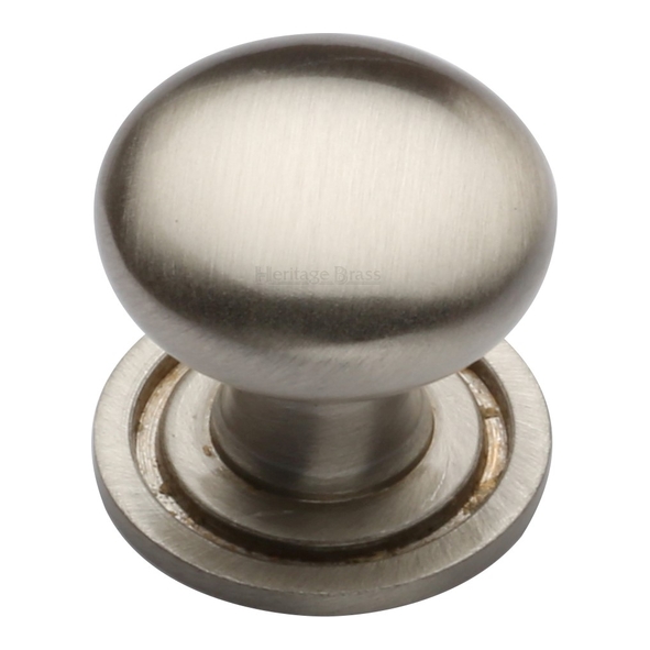 C2240 25-SN • 25 x 25 x 23mm • Satin Nickel • Heritage Brass Mushroom Cabinet Knob